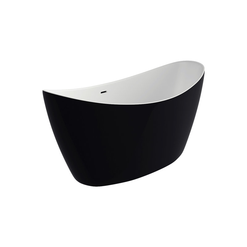 66.93'' x 29.53'' Freestanding Soaking Acrylic Bathtub