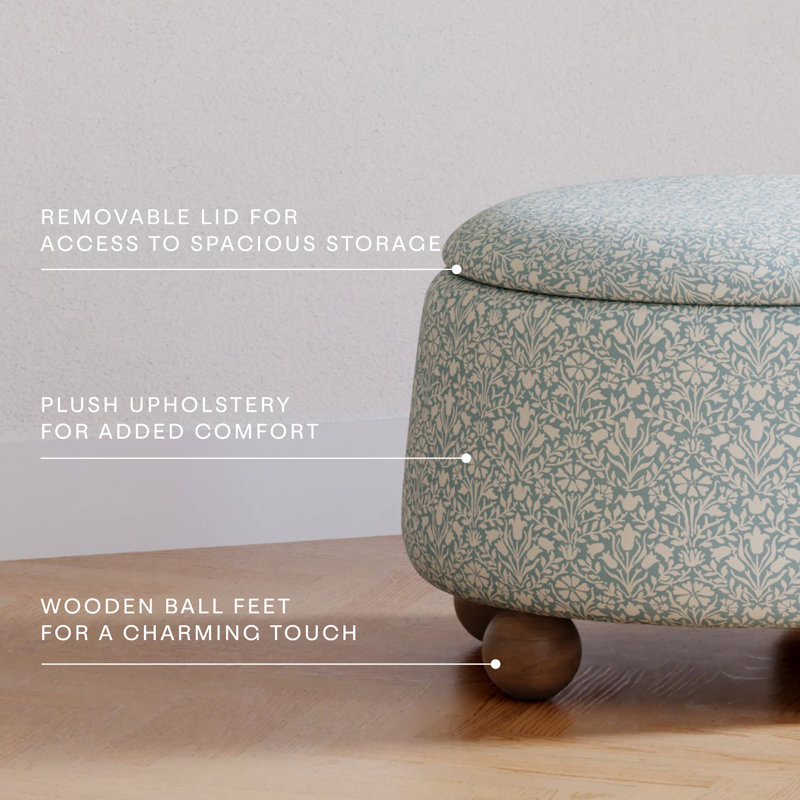 Morris & Co. x Namesake Tuffet Storage Ottoman, Blue