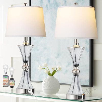 Nightstand Lamp Modern Silver Table Lamp MODERN TABLE LAMP