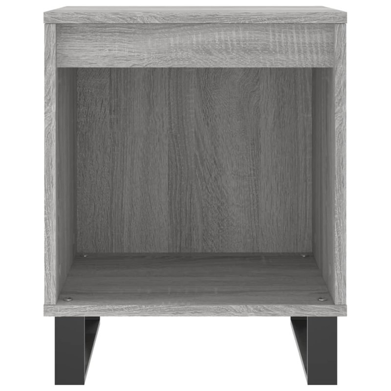 Cromartie Metal Bedside Table, Grey Sonoma, Set of 2