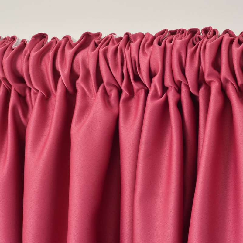 Sateen Look Room Darkering Room Darkening Curtain Pair, 52" W x 63" L, Sugar Pink