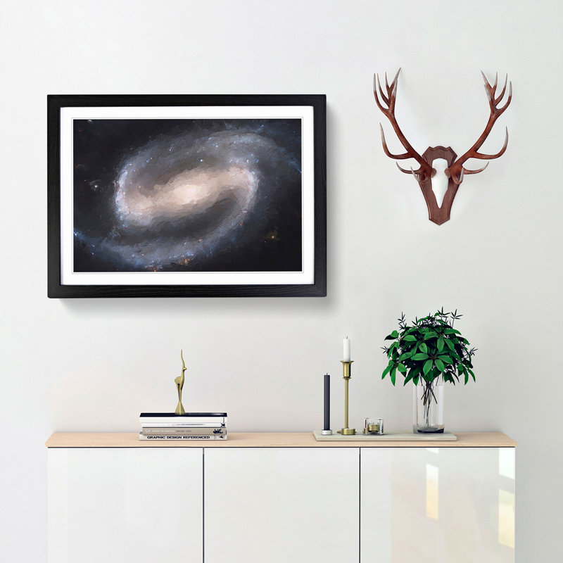 Out of Space Vol.7 in Abstract - Framed Print, 27cm H x 36cm W x 2cm D, Black Framed