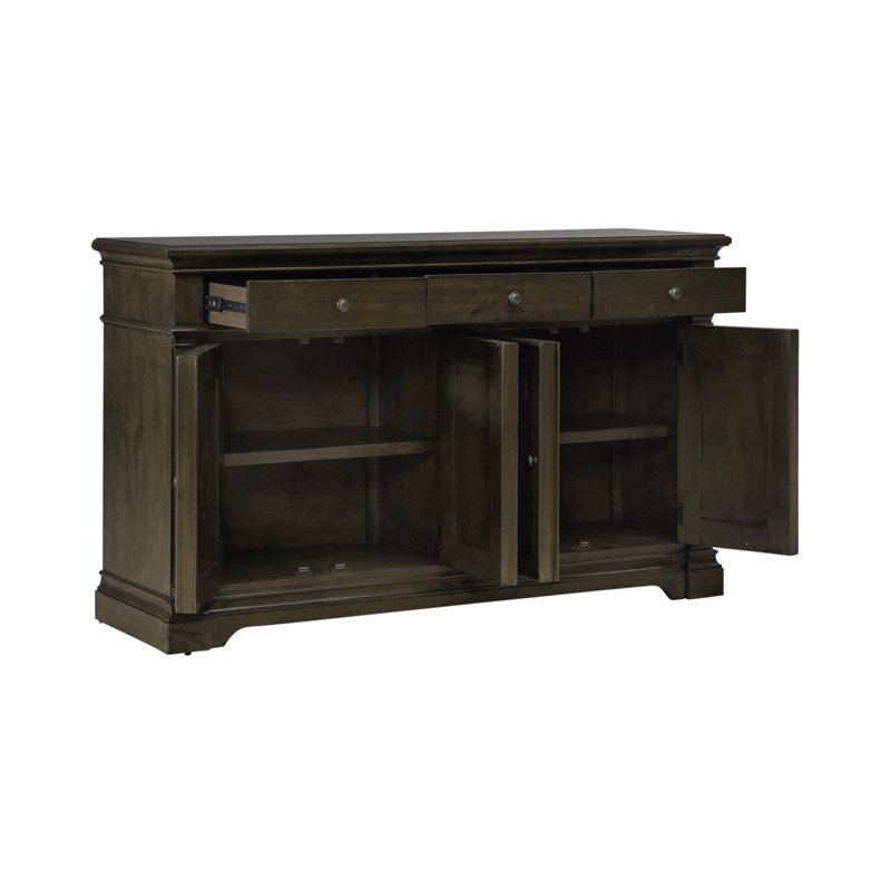  Buffet Tawona avec tiroirs supérieurs et tablettes réglables