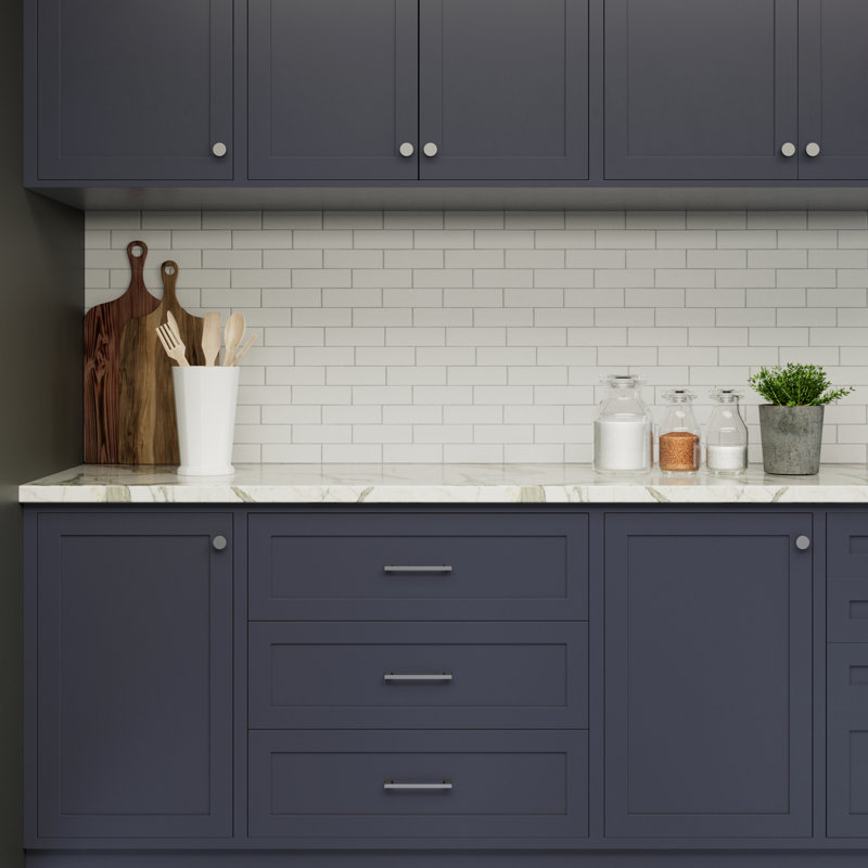 Poignée héritage Heritage Designs - Poignée d'armoire 5-1 / 16 po nickel satiné - Quincaillerie contemporaine pour tiroirs et armoires