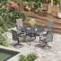 4-Person Outdoor Patio Dining Set With Swivel Chairs