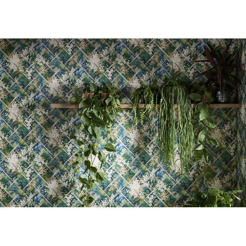 Maymont Secret Garden 10.05m x 52cm Wallpaper Roll, Seaglass