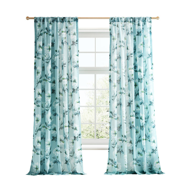 Paire de rideaux 50 x 84 Ted Baker Electra Blossom Multi (ensemble de 2), L 50 po x L 84 po