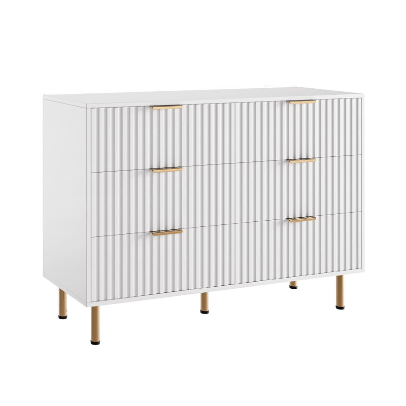 Commode 6 tiroirs Modern, Blanc