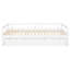 Lit de jour extensible avec couchette, lit de jour en bois avec couchette, blanc-2031317188