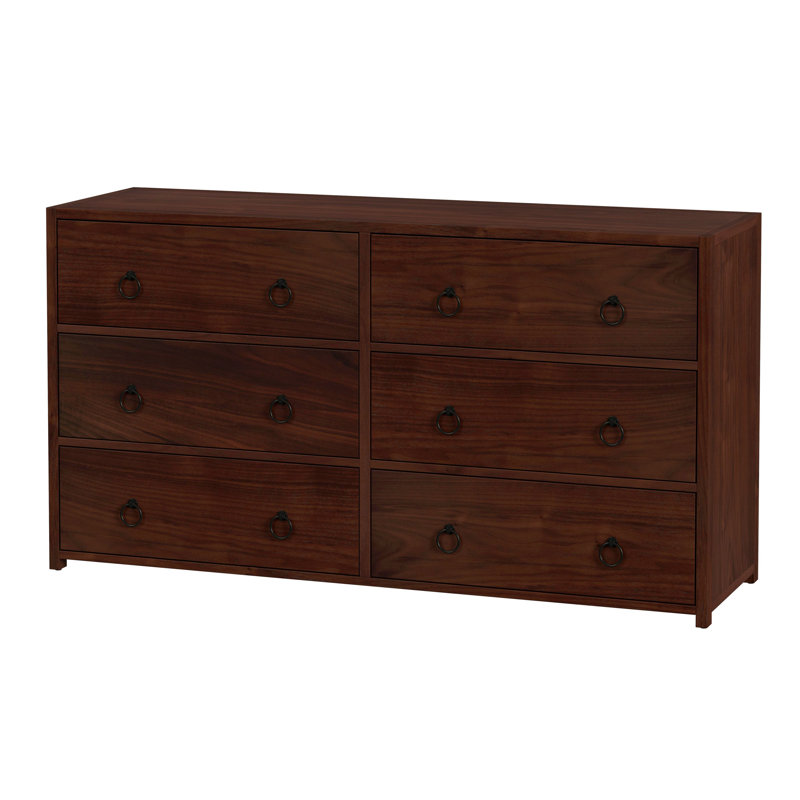 Lark 6 Drawer Dresser, Brown