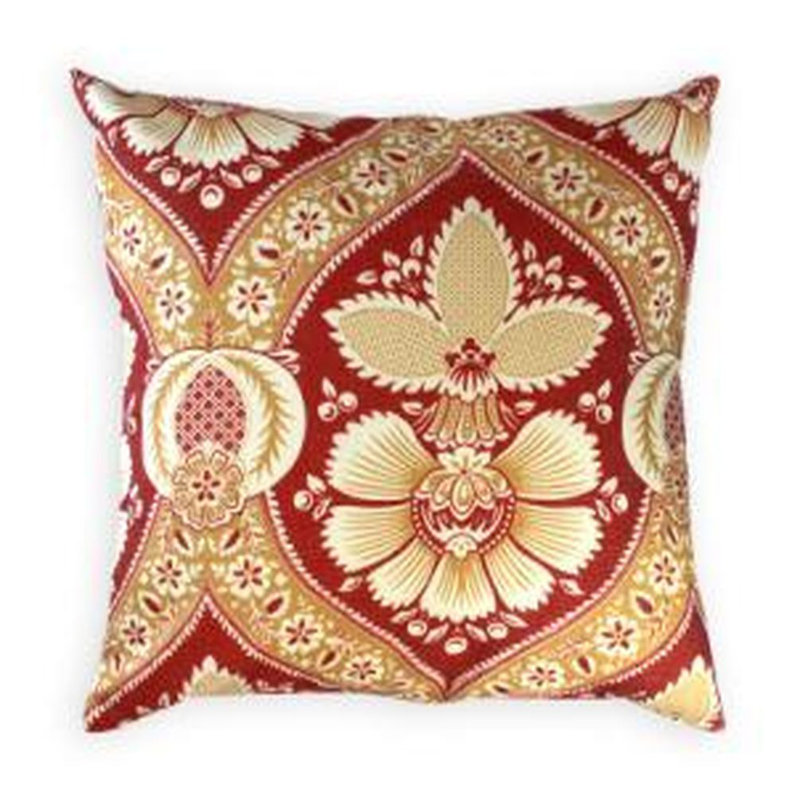 Allisia Cotton Blend Throw Pillow, Red, Feathers