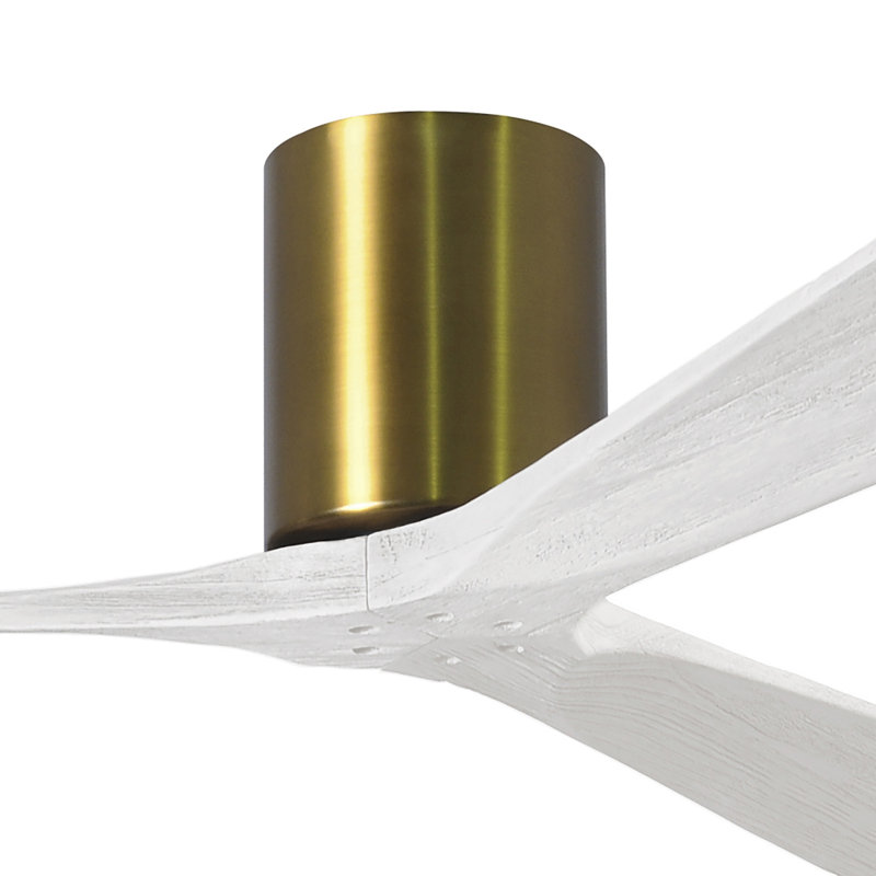 Irene Ceiling Fan, Brushed Brass, Matte White, 52"