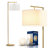 Montage Modern 60" Gold LED Floor Lamp with White Fabric Drum Shade, Bulb Included-954732194-1038233513