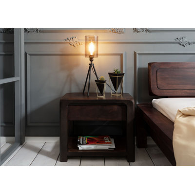 Bueno 40cm W Solid Wood Bedside Table