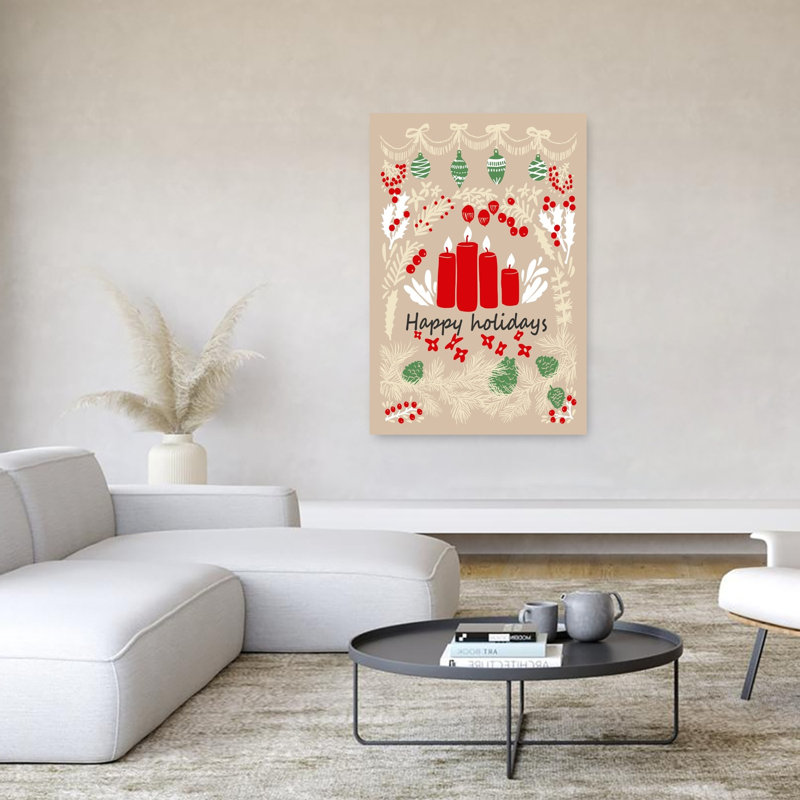 Joyeuses fêtes Evergreen, 60" H x 40" W