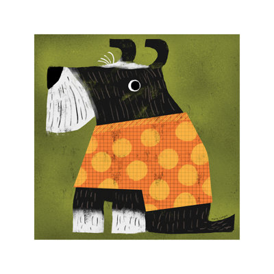 Schnauzer by Terry Runyan - Wrapped Canvas Square Print