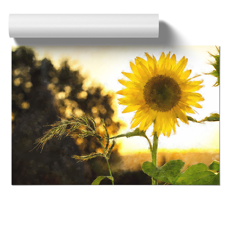 Sunflower Painting - Frameless Print, 42cm H x 59cm W x 0.1cm D