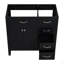 Meuble-lavabo 36 po sans lavabo, base d'armoire seulement, armoire de salle de bain avec tiroirs, structure solide et panneau de fibres à densité moyenne-125515069
