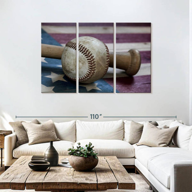 Sireci Baseball Bat Flag USA, 48" H x 74" W