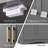Floor Storage Cabinet Modern Storage Organizer with Adjustable Shelves &2 Doors-1777896545