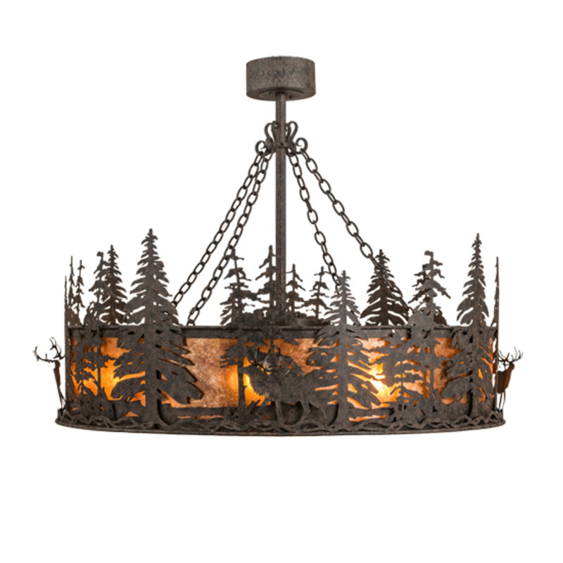Elk At Dusk Downrod Ceiling Fan
