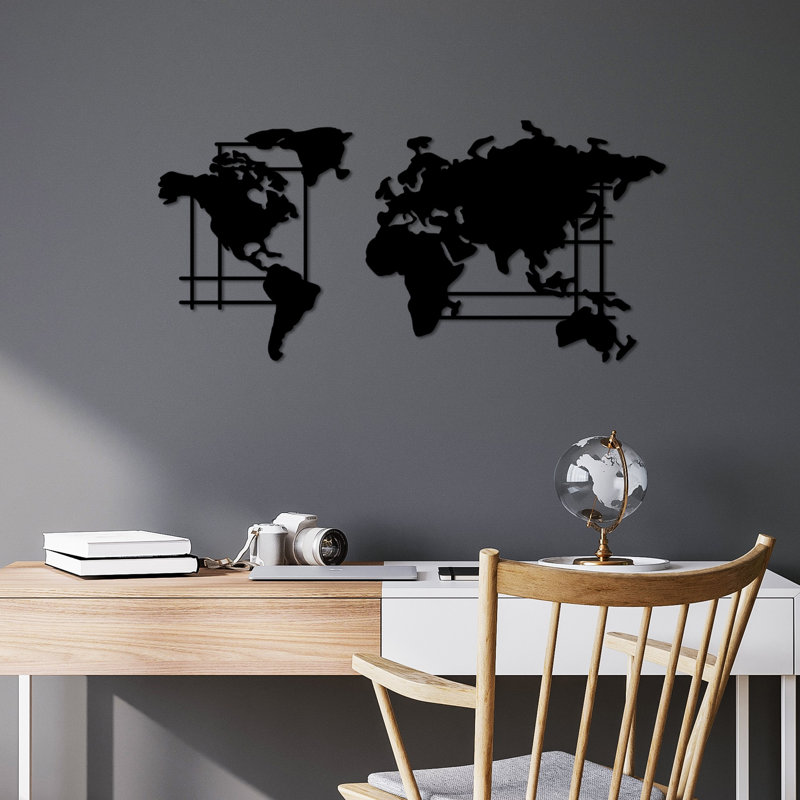 Accessoire mural décoratif en métal, H 13 po x l 27,60 po x P 0,80 po