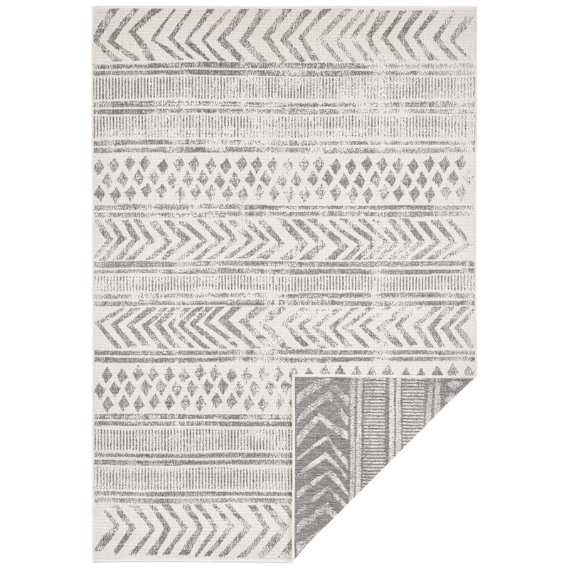 Biri Flatweave Grey Rug, Rectangle 160 x 230cm