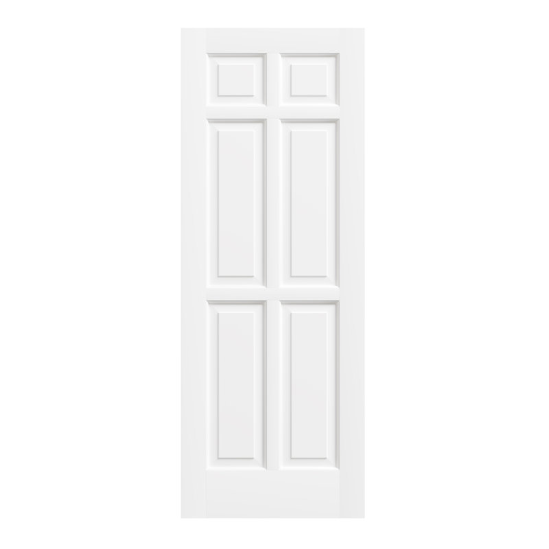 Porte de garde-manger intérieure standard 6 pièces en bois massif sans quincaillerie, 28 po x 80 po, Coulissante simple