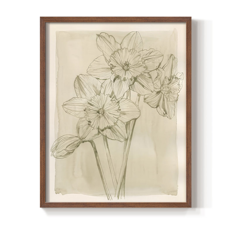 «Spring Promises II», reproduction encadrée - bois massif, H 11 po x l 9 po, Noyer