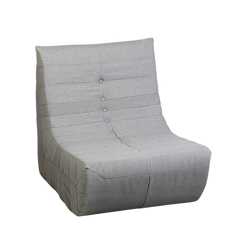 Deko Living Gray Compressed Foam Chair, Gray Polyester