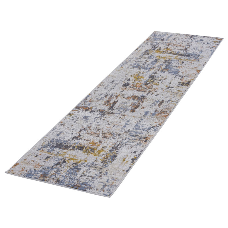 Abstract Indoor / Outdoor Rug, Runner 2'2" x 8'