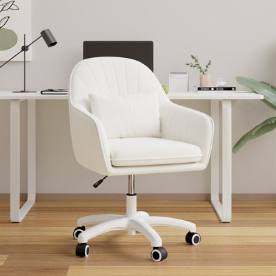 Modern Minimalist Swivel Office Chair with Comfortable Backrest and Adjustable Height
