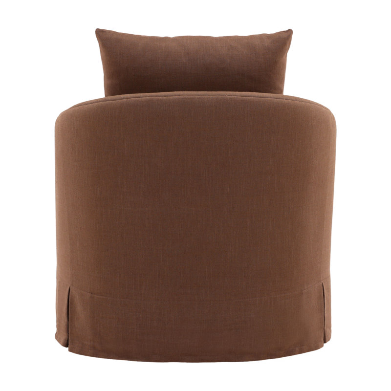 Laura Upholstered Swivel Chair, Sienna Coffee
