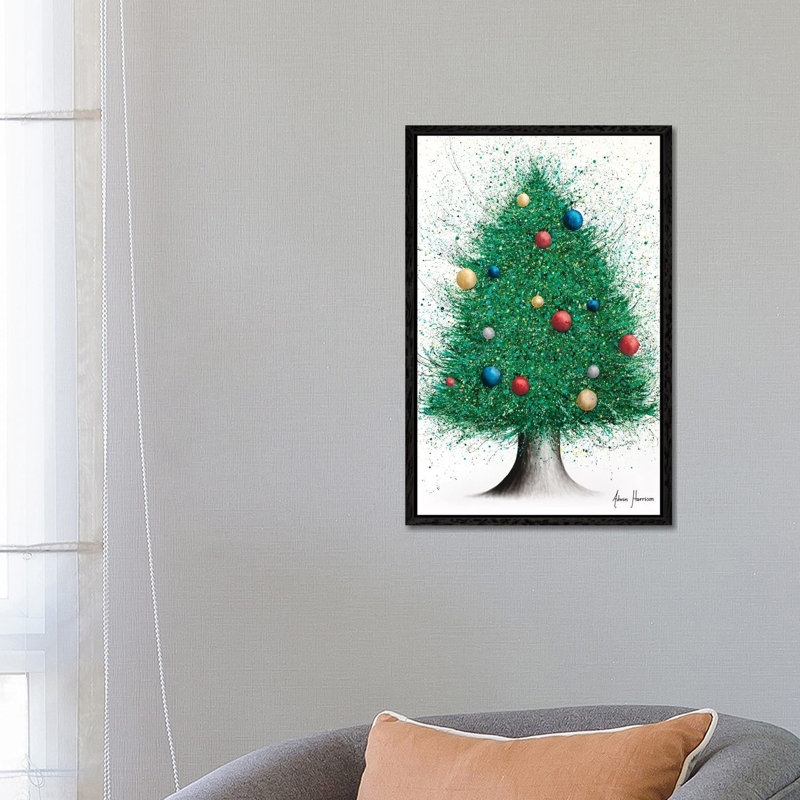 Christmas Tree by Ashvin Harrison - Print on Canvas, Black Framed, 66.04 cm H x 45.72 cm W