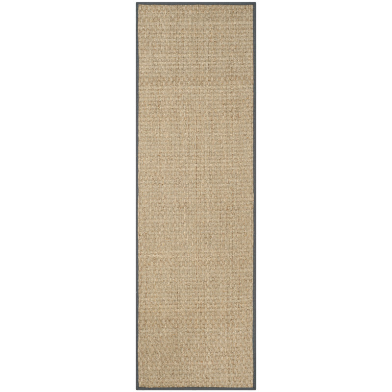 Arley Natural/Dark Gray Rug, Runner 76 x 244cm