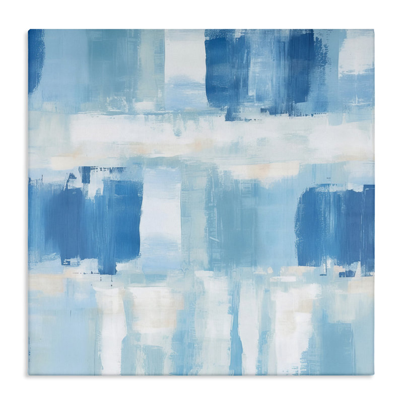 Toile visionnaire bleue et blanche, design par Irena Orlov, H 17 po x l 17 po