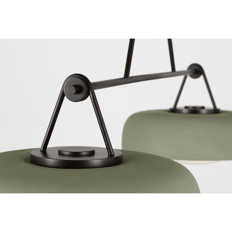 Liora 2 - Light Chandelier, Sage, Aged Iron