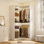 36"Corner Closet System With 2 Rods And Hutches