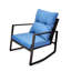 Chaise berçante d'extérieur avec coussin pour terrasse