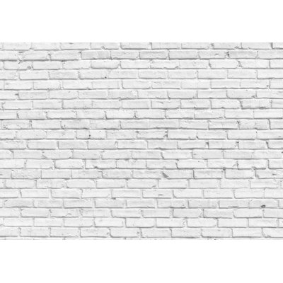 Peel & Stick Wall Mural - White Stone Brick Wall