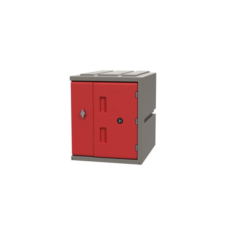 Chesterfield Plastic / Acrylic 1 - Tier 38.5cm School Locker, 45cm H x 38.5cm W x 47cm D, Red