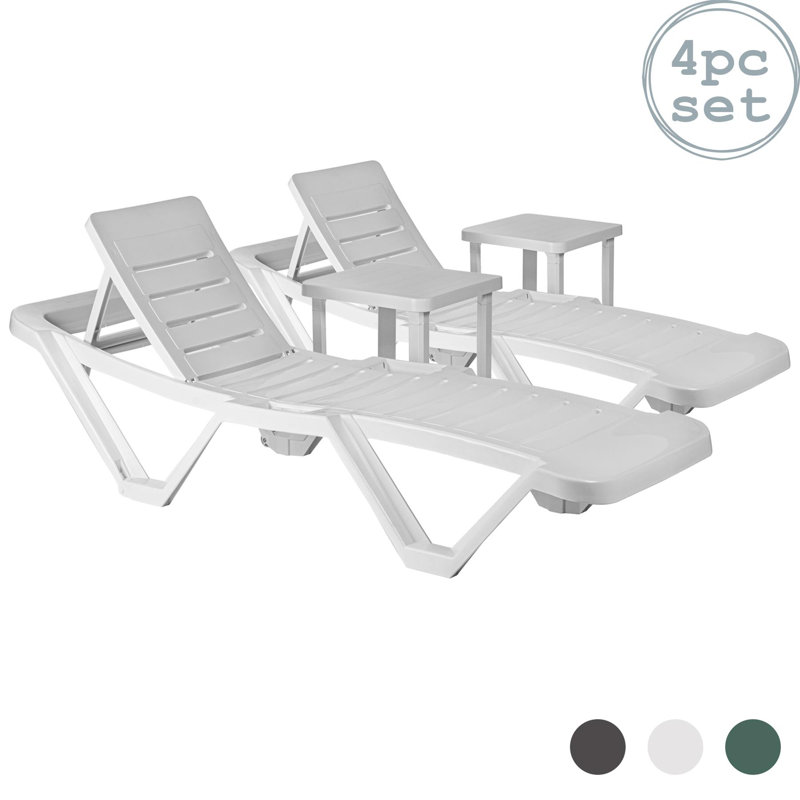 Resol - Master Sun Loungers & Side Tables, White