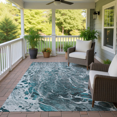 Tapis abstrait lavable à la machine intérieur / extérieur ACN2730