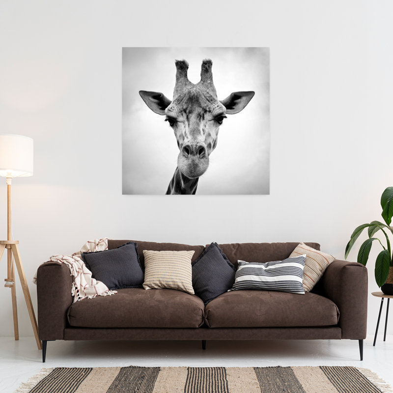Girafe, art girafe contemporain, H 36 po x l 36 po
