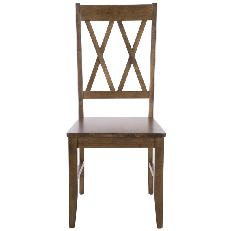 Yelena Double X-Back Side Chair, Dark Oak