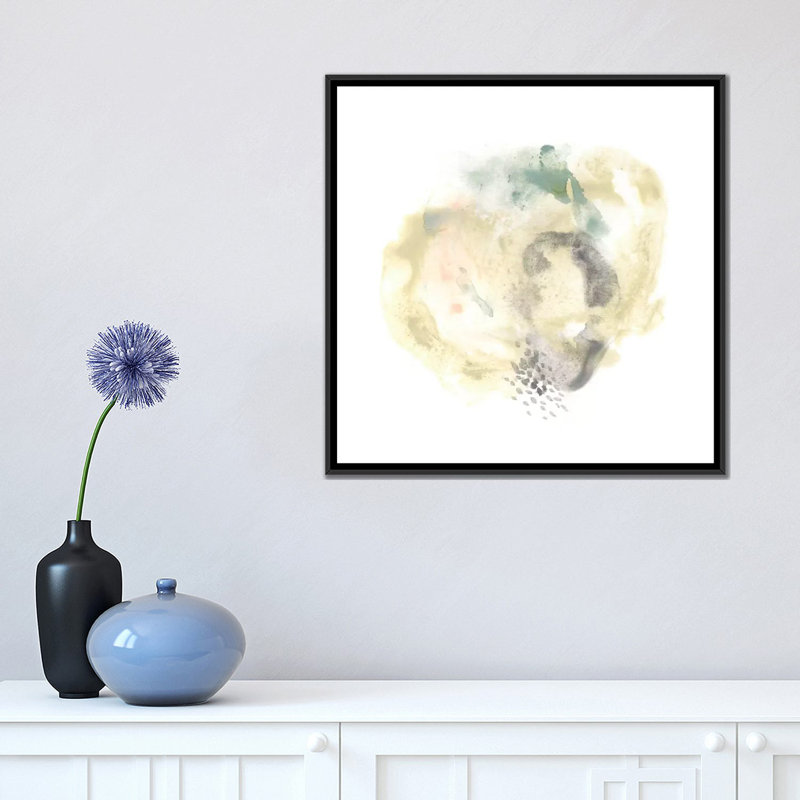 « galaxy i », impression sur toile, H 18 po x l 18 po x P 1,5 po, Toile avec cadre noir, Pas de tapis