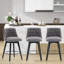  Ensemble de 2 chaises de comptoir pivotantes en tissu de lin moderne avec dossier capitonné, tabourets de bar chics pour îlot de cuisine et salle à manger-1140540956