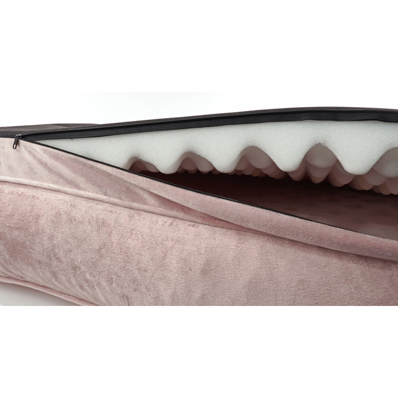 Braunste Orthopedic Modern Sofa Pet bed, Small (30" W x 20" D x 9.5" H), Pink