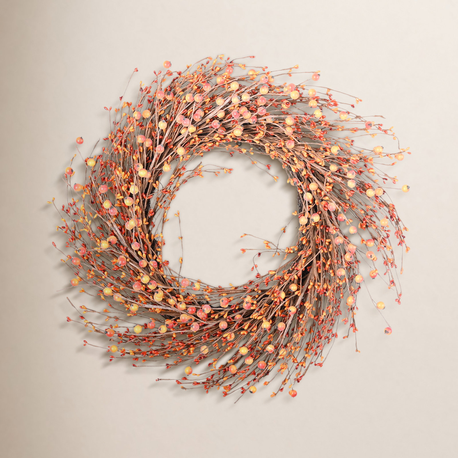 Primrue 22" Handcrafted Harvest Berry Wreath