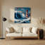 Art mural nautique rouge, blanc, bleu et bleu-83622733